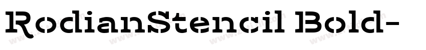 RodianStencil Bold字体转换